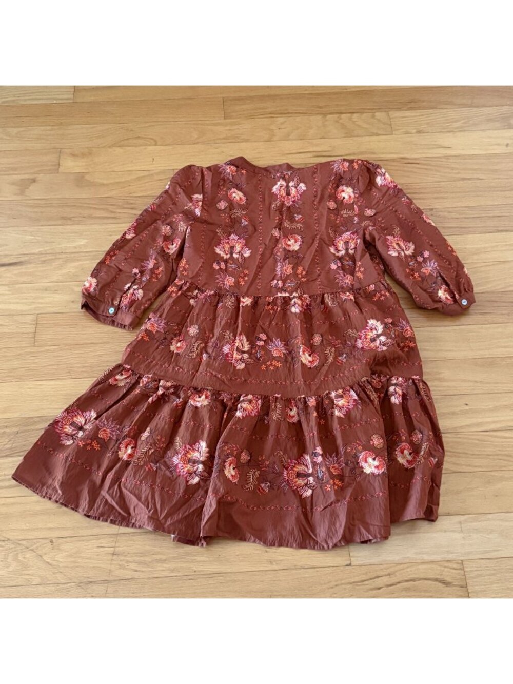 Fig + Flower Women's Large Floral Tiered Sun Dress